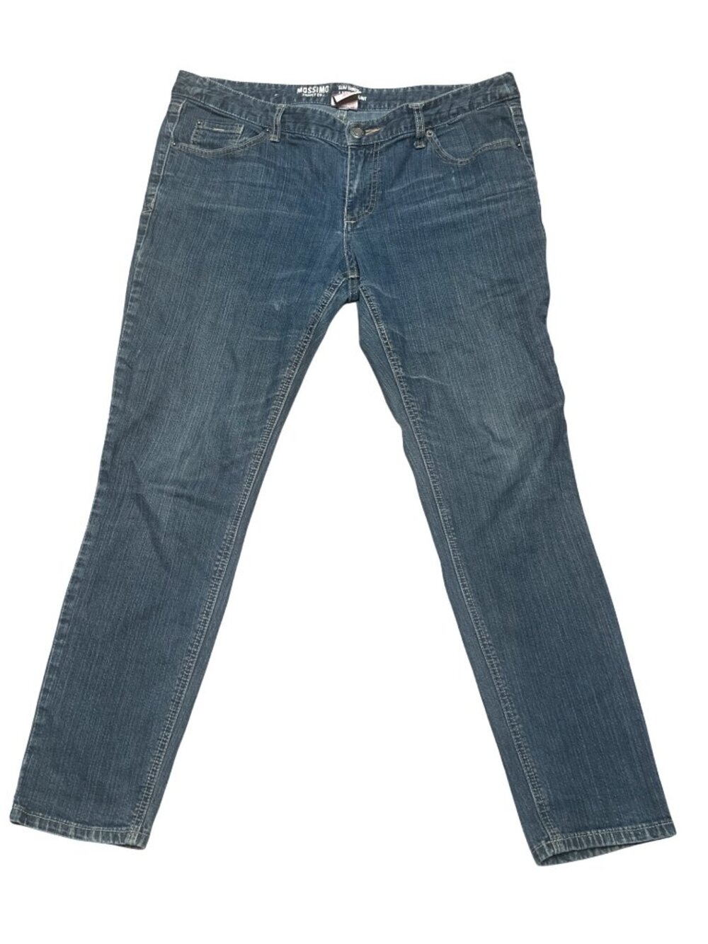 Mossimo Supply Co 15 Slim Skinny Fit Blue Denim Jeans Stretch Everyday Style Y2K
